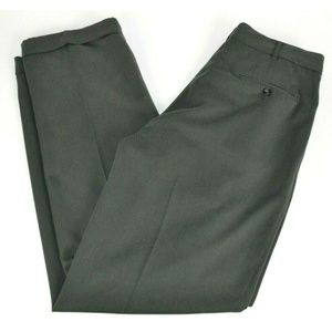 Van Heusen Pleated Dress Pants w/ Leg Cuff 34x34 Polyester Gray